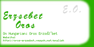 erzsebet oros business card